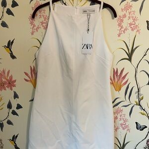Zara White Sleeveless Dress